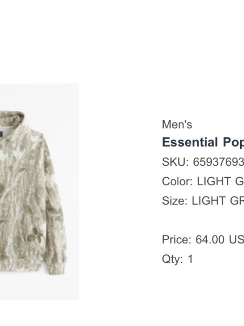 Abercrombie men’s Essential Popover Hoodie - Picture 2 of 4